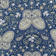 Butterflies, Paisley- Cotton Lawn 43”- KP9071-3E- Blue, Gray- Cosmo