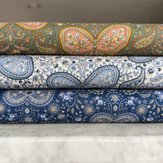 Butterflies, Paisley- Cotton Lawn 43”- KP9071-3A- Blue, White- Cosmo