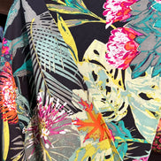 Botanical and Floral Print on Black 