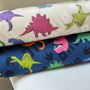 Cosmo Beige Dinosaurs- 43” Wide Cotton Oxford Fabric- COSAP61801
