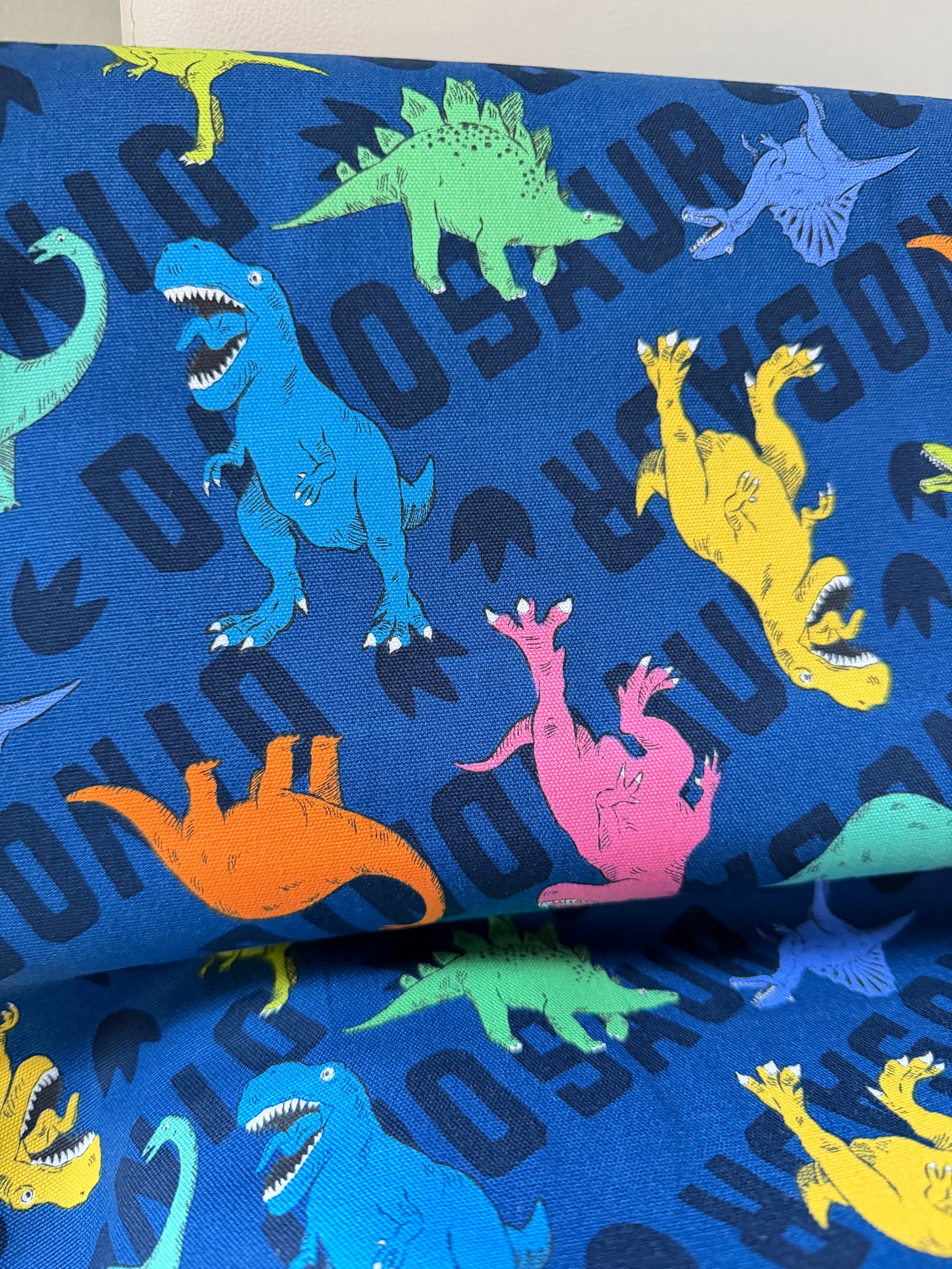 Cosmo Blue Dinosaurs- 43” Wide Cotton Oxford Fabric- COSAP61801