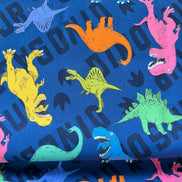 Cosmo Blue Dinosaurs- 43” Wide Cotton Oxford Fabric- COSAP61801