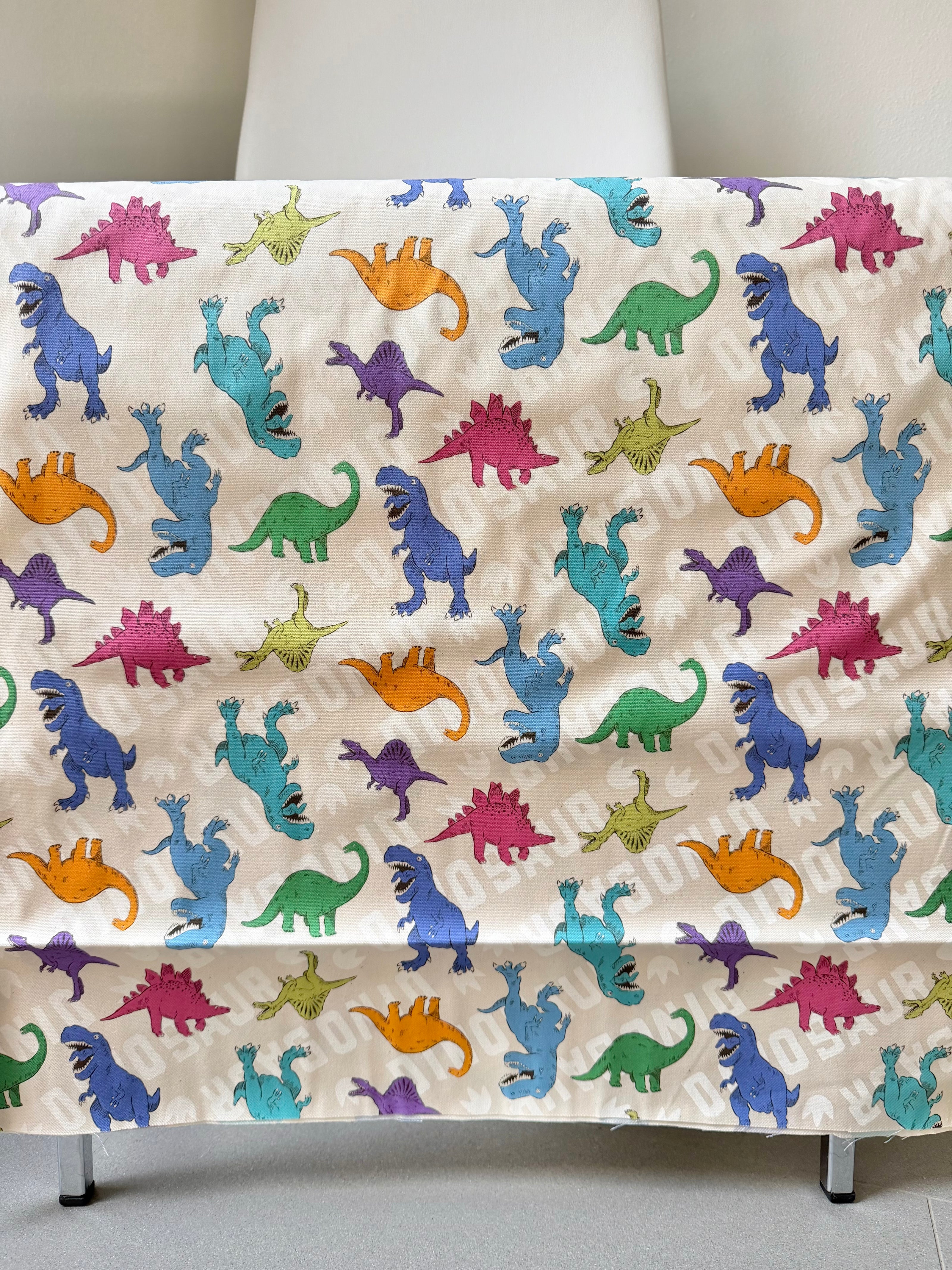 Cosmo Beige Dinosaurs- 43” Wide Cotton Oxford Fabric- COSAP61801