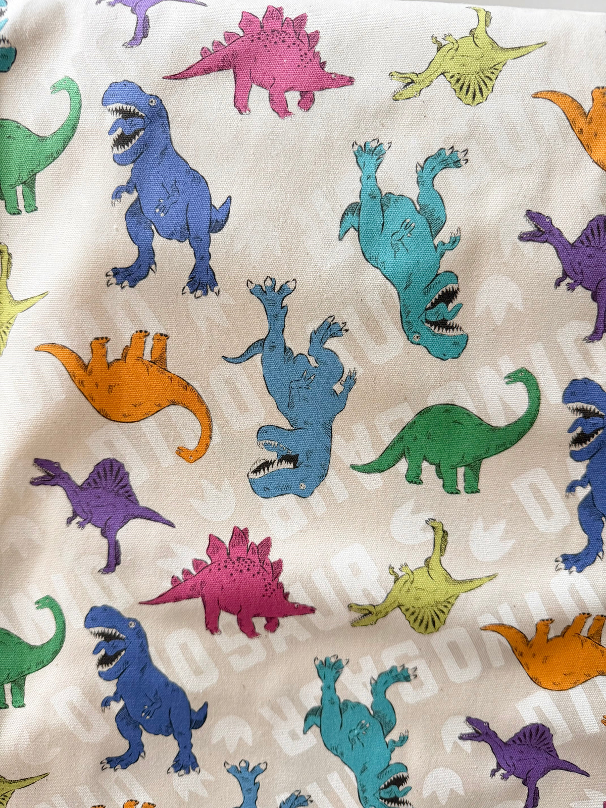 Cosmo Beige Dinosaurs- 43” Wide Cotton Oxford Fabric- COSAP61801