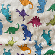 Cosmo Beige Dinosaurs- 43” Wide Cotton Oxford Fabric- COSAP61801