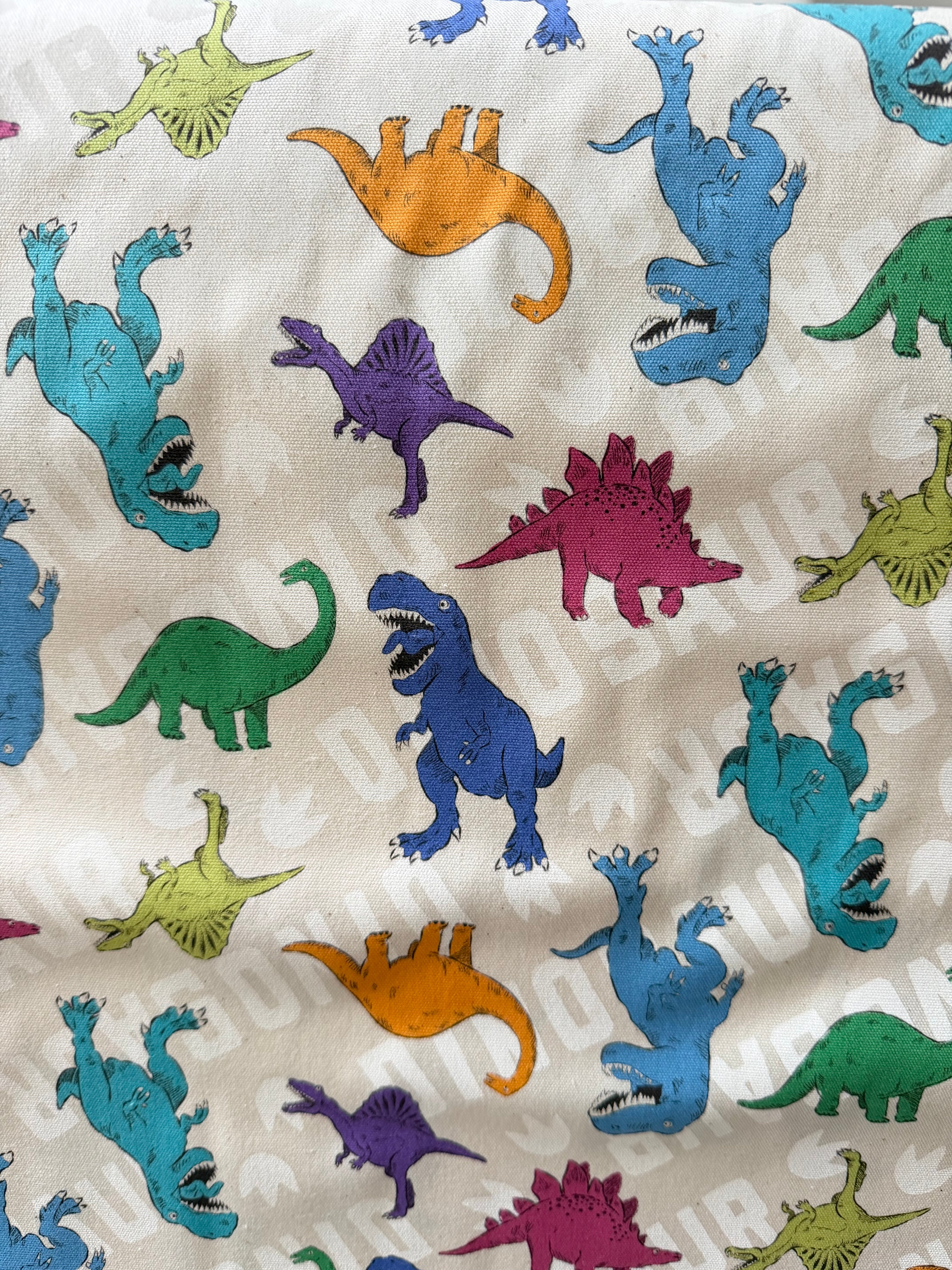 Cosmo Beige Dinosaurs- 43” Wide Cotton Oxford Fabric- COSAP61801