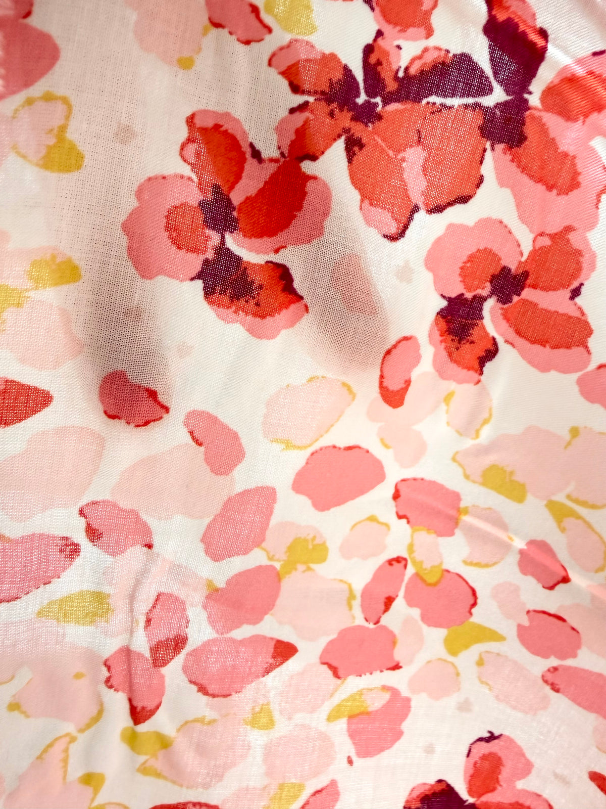 Pink, Red, Chartreuse on Cream “Jasmine Afresh