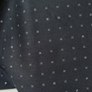 Gray, White Xs on Black- 