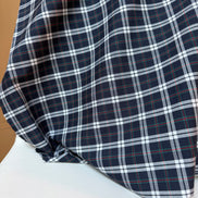 Sevenberry: Navy, White Classic Plaid- Lightweight Cotton- 43