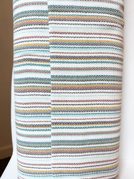 Cotton Woven Baja Blanket Stripes- 44” Wide- Heavy for Blankets, Pillows, Wraps- “Shell"
