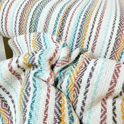 Cotton Woven Baja Blanket Stripes- 44” Wide- Heavy for Blankets, Pillows, Wraps- “Shell