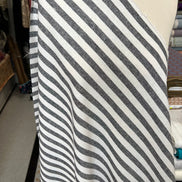 Essex Yarn Dyed Classic Wovens- Linen- Cotton Blend- Black- WIDE Stripes- 43” Wide