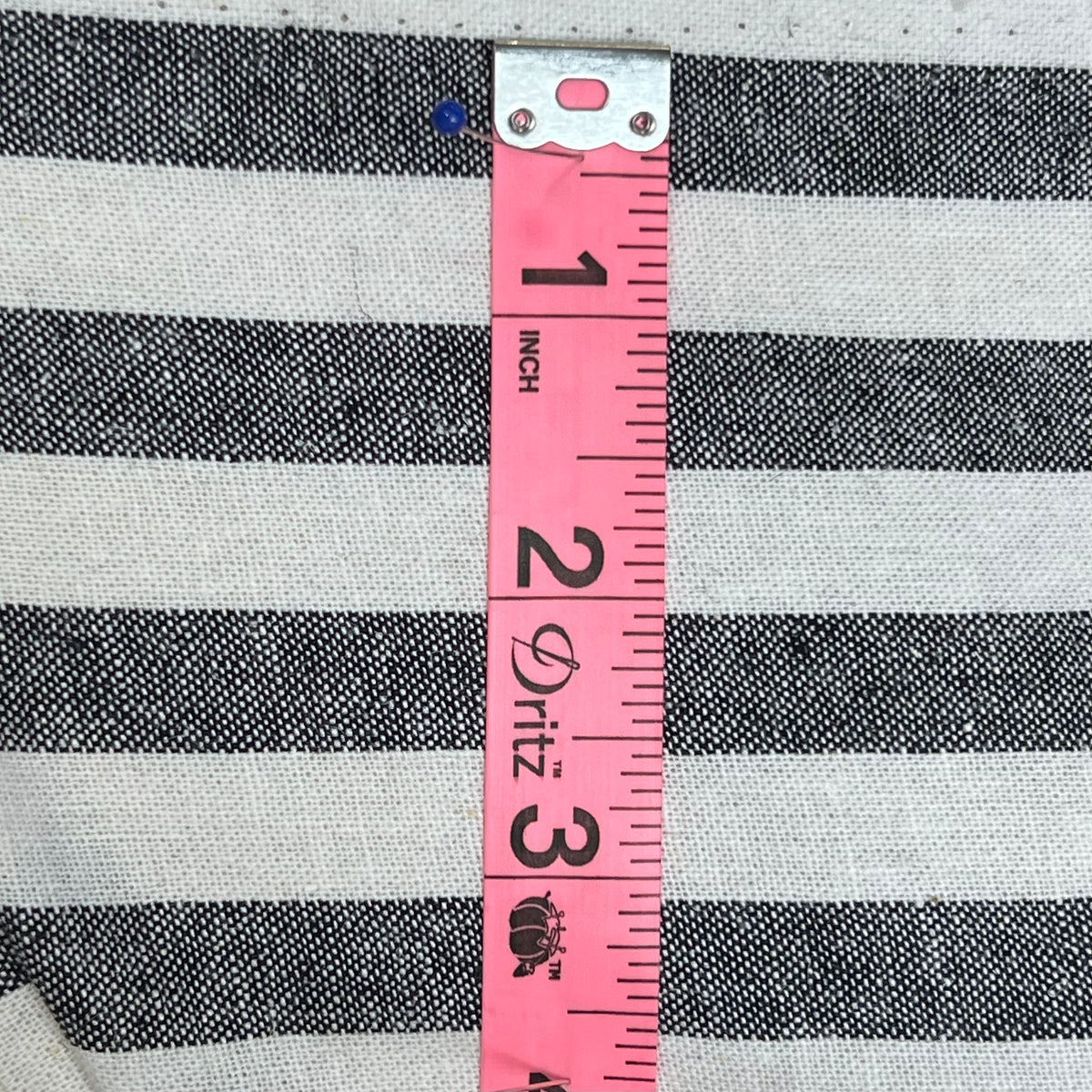 Essex Yarn Dyed Classic Wovens- Linen- Cotton Blend- Black- WIDE Stripes- 43” Wide