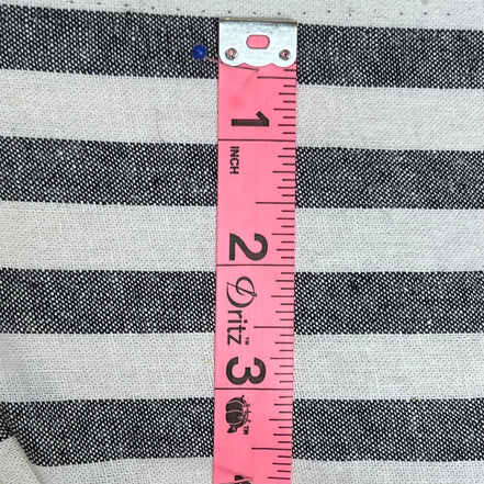 Essex Yarn Dyed Classic Wovens- Linen- Cotton Blend- Black- WIDE Stripes- 43” Wide