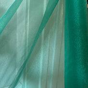 Teal Green Sparkle Organza- Nylon- 45” Wide