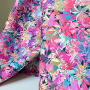 Purple, Blue, Pink Botanical Cotton Fabric- 44” Wide- “DAHLIA