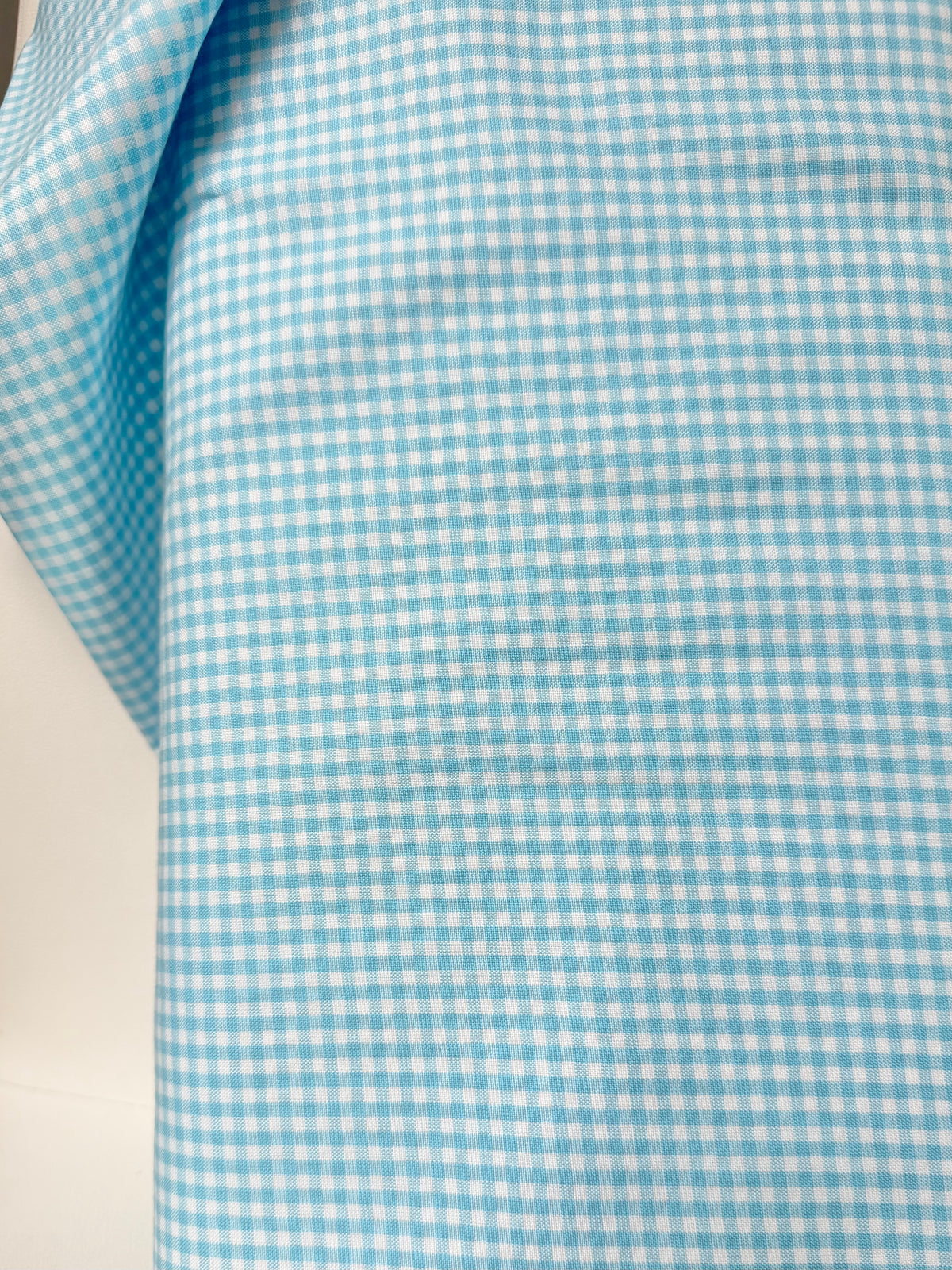 Blue Carolina Gingham- 1/8”- Cotton- 44” Wide- “Pond