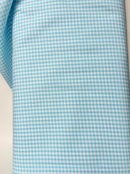 Blue Carolina Gingham- 1/8”- Cotton- 44” Wide- “Pond"