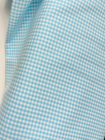 Blue Carolina Gingham- 1/8”- Cotton- 44” Wide- “Pond"