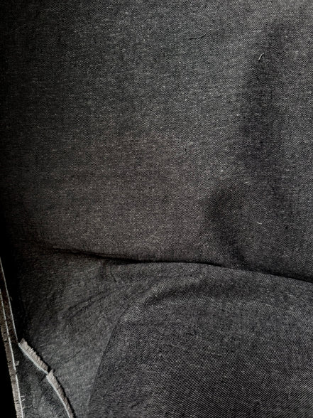 Brussels Washer Yarn Dye- Linen Rayon Blend- Black “Onyx"- 52" Wide