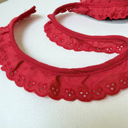 Red Cotton Ruffled Eyelet, 34MM or 1 1/3” Wide- 05270