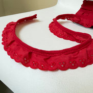 Red Cotton Ruffled Eyelet, 34MM or 1 1/3” Wide- 05270