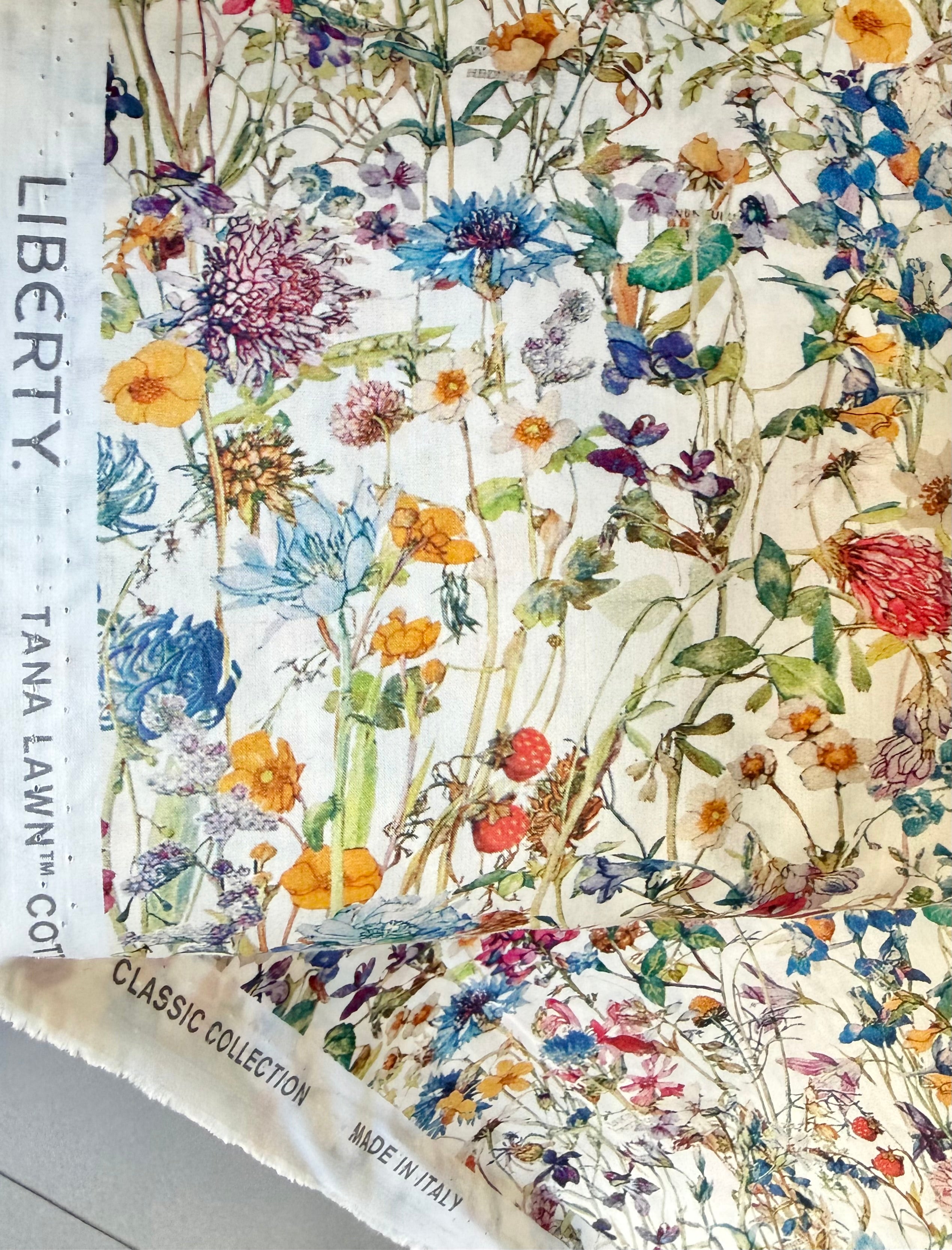 Liberty London- Wild Flowers- Bright Colors- Tana Lawn Cotton- 53”