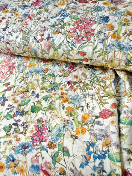 Liberty London- Wild Flowers- Bright Colors- Tana Lawn Cotton- 53”