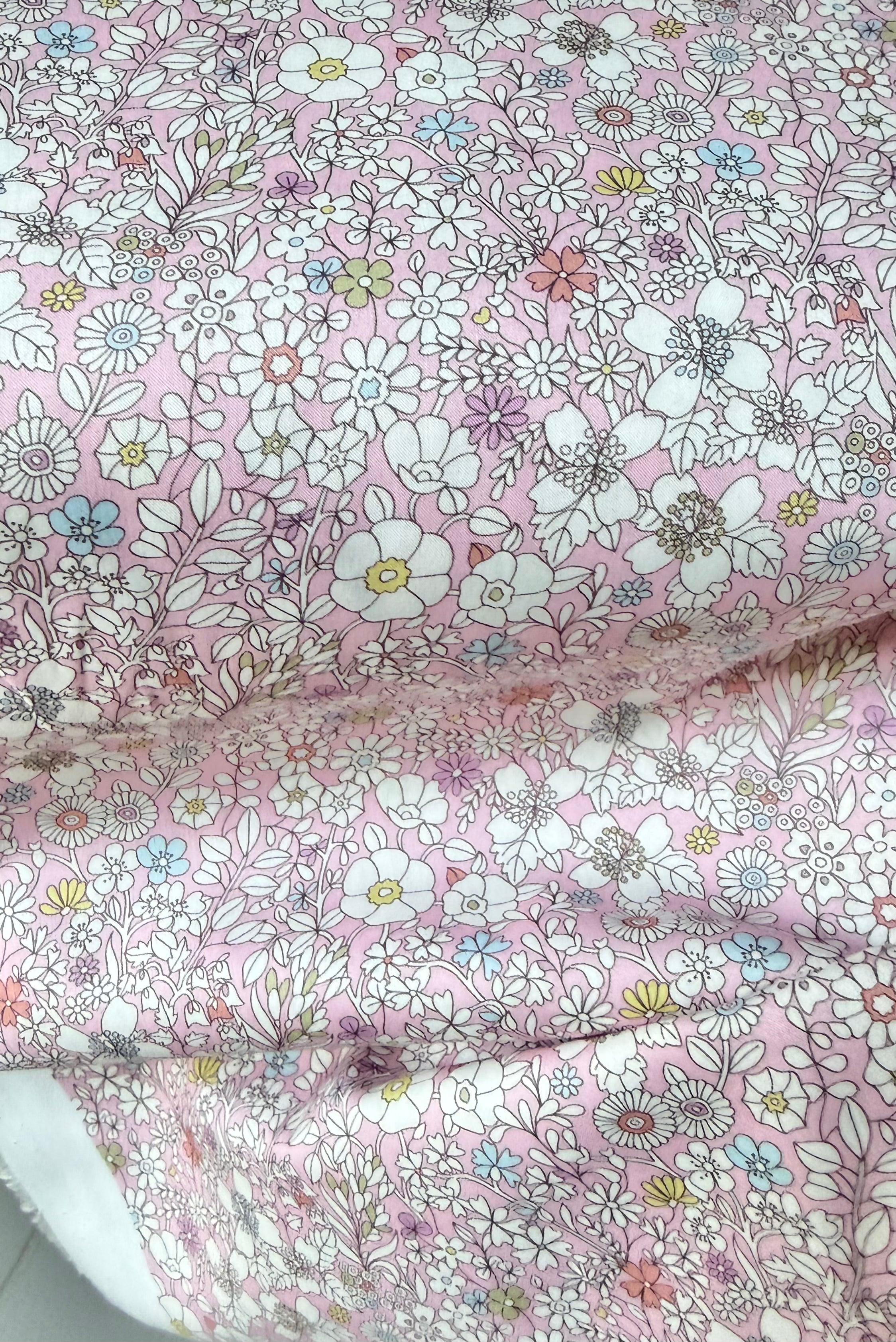 Liberty London- June’s Meadow- Pink- Tana Lawn Cotton- 53”