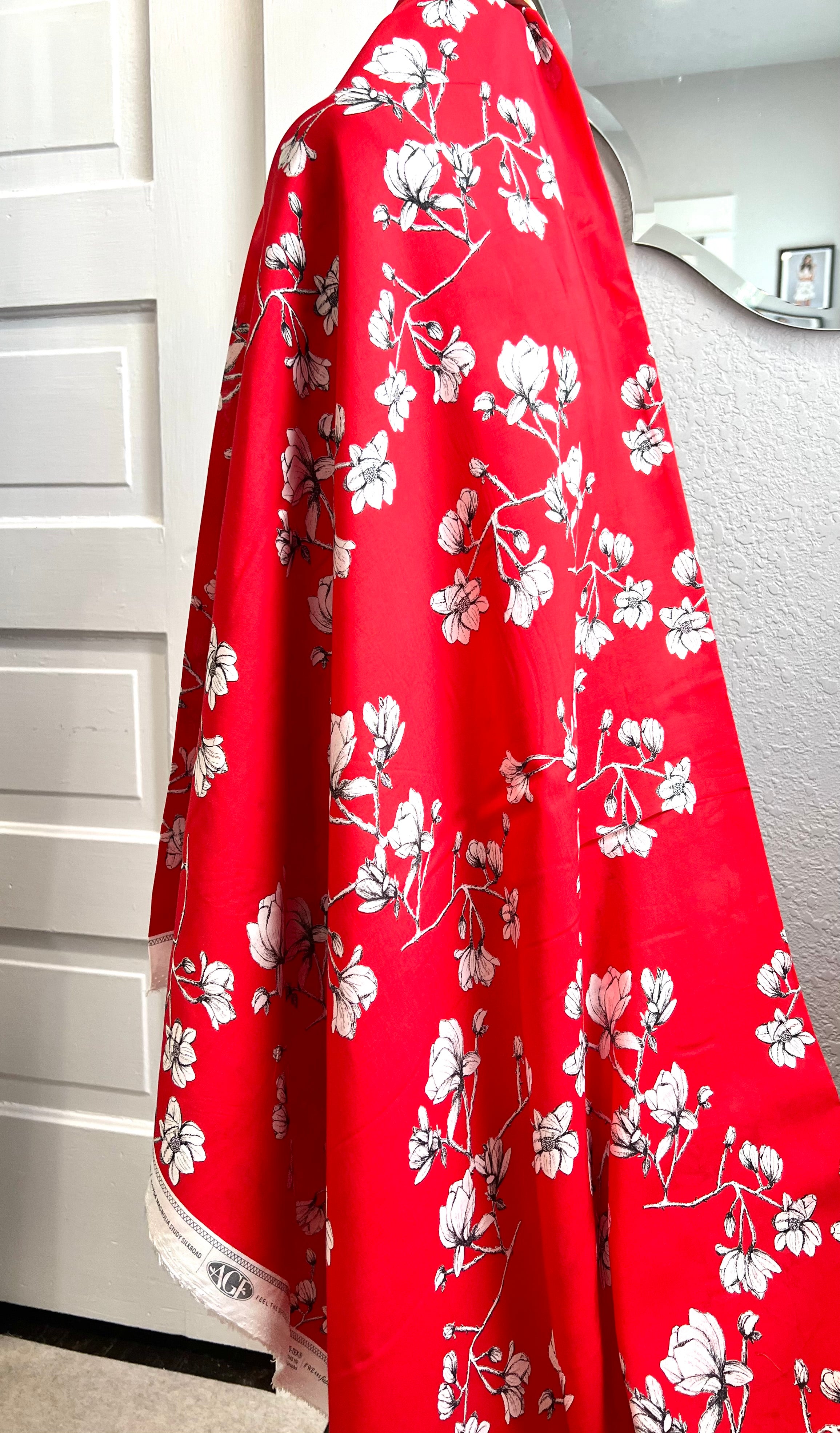 Magnolia Study Silkroad Rayon Challis- 56” Wide