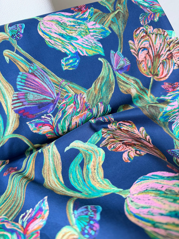Liberty London- “Midnight Sketch" Tana Lawn Cotton- 54” - Blue