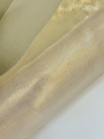 Gold Lame Silk Chiffon 54" Wide (1212)