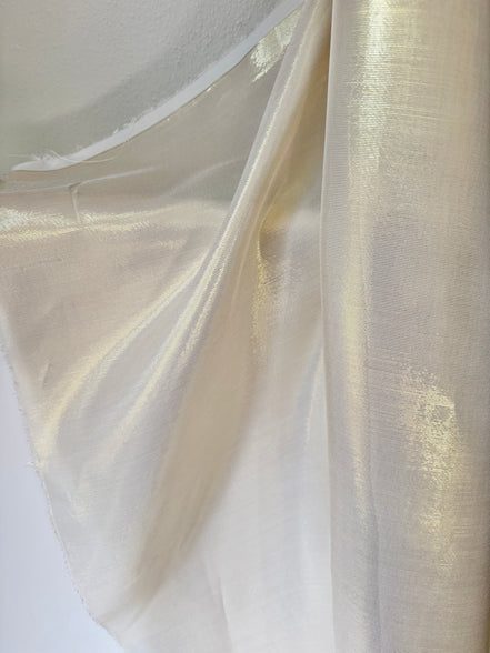 Gold Lame Silk Chiffon 54" Wide (1212)