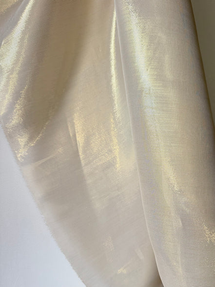 Gold Lame Silk Chiffon 54" Wide (1212)