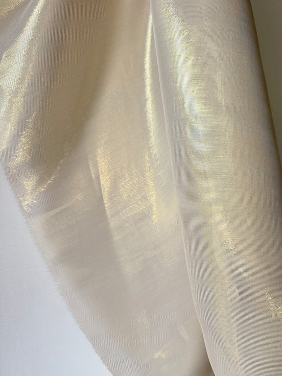 Gold Lame Silk Chiffon 54" Wide (1212)