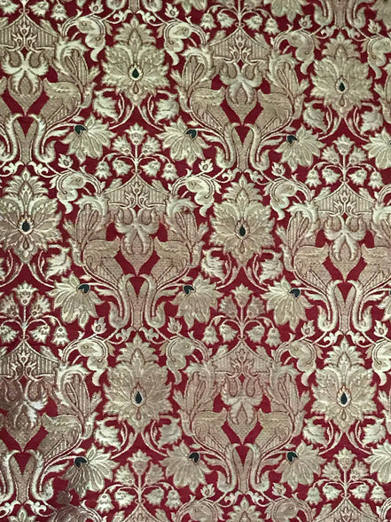 Red and Gold European Brocade- 35" (710)