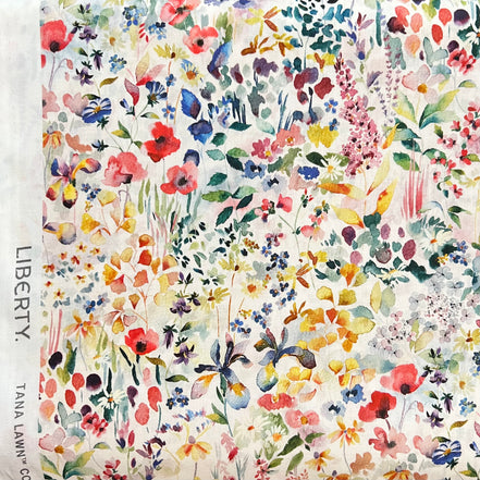Felda Liberty Tana Lawn Cotton- Yellow, Blue, Red “Multi Bright"
