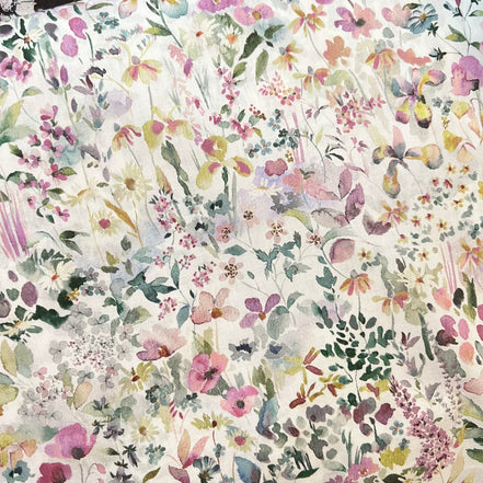 Liberty London- “Felda" Tana Lawn Cotton- Yellow, Purple, Pink “Multi Pastel"