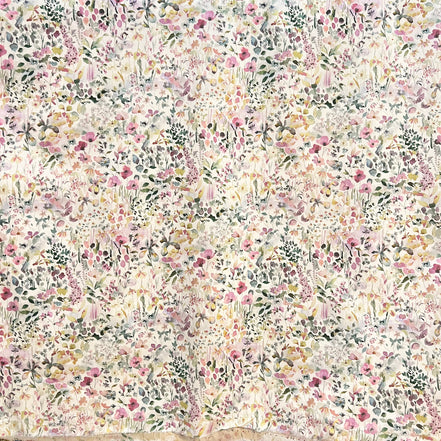 Liberty London- “Felda" Tana Lawn Cotton- Yellow, Purple, Pink “Multi Pastel"