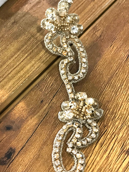 Gold and Rhinestone Applique/ trim