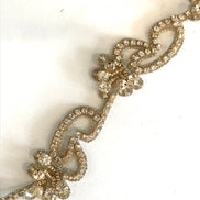 Gold and Rhinestone Applique/ trim