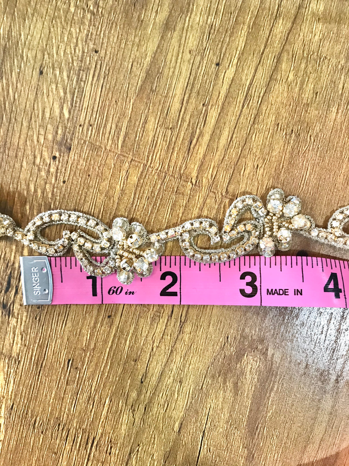 Gold and Rhinestone Applique/ trim