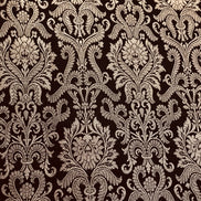 Black and Gold Silk Blend European Brocade-43