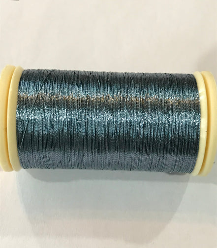 Sajou No. 190- Gray- Metallic Thread- Fil au Chinois- Spool (100m)
