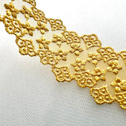 Yellow Embroidered Lace Trim- 1.5
