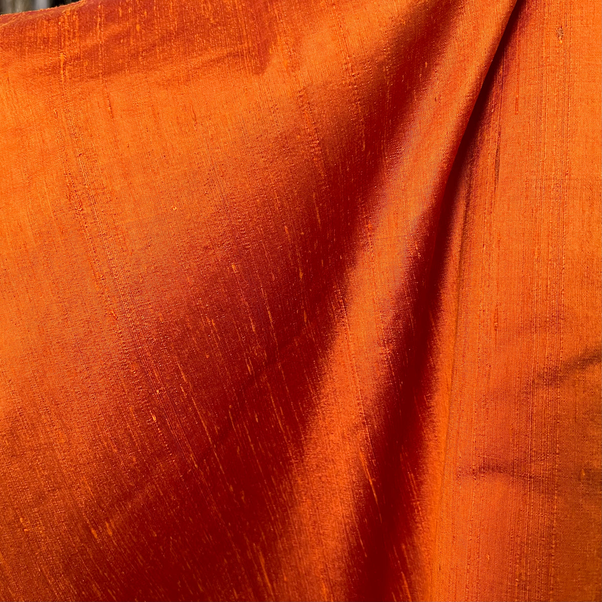 Burnt Orange Silk Dupioni- 54