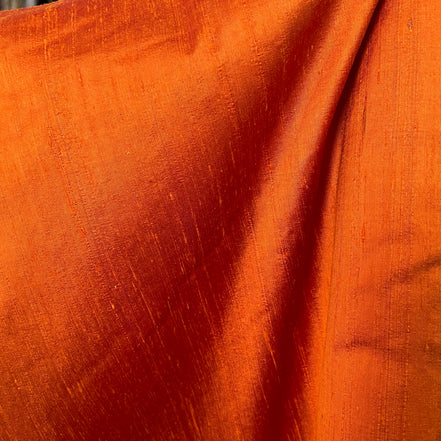 Burnt Orange Silk Dupioni- 54" Wide (817)