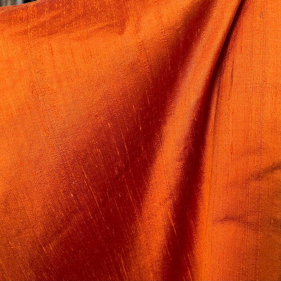 Burnt Orange Silk Dupioni- 54" Wide (817)