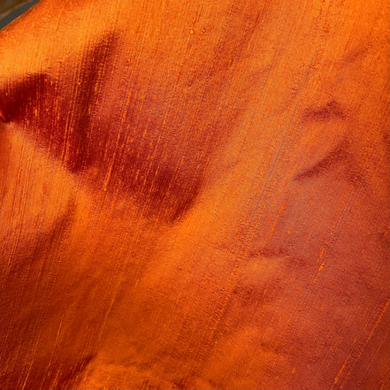 Burnt Orange Silk Dupioni- 54" Wide (817)