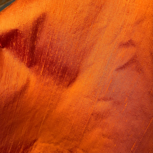 Burnt Orange Silk Dupioni- 54" Wide (817)